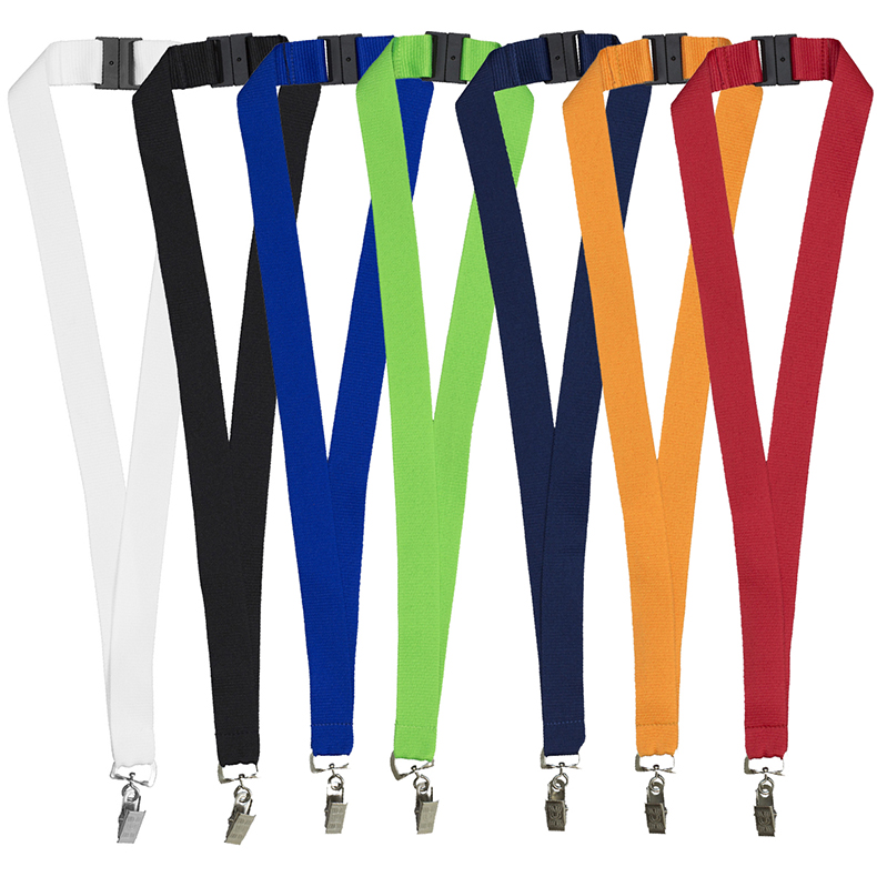 1” Blank Lanyard with Breakaway Safety Release Attachment – Bulldog Clip 1” Blank Lanyard with Breakaway Safety Release Attachment – Bulldog Clip